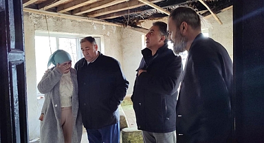 Mısırlıoğlu evi yanan aileye geçmiş olsun ziyareti…