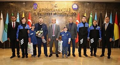 Melek yüzlülerden Emniyet Müdürü Birtan’a ziyaret