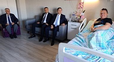 BAŞKANDAN ÖRNEK DAVRANIŞ; Üyesine geçmiş olsun ziyareti 