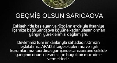 Afyonkarahisar'da Eskişehir'den Yayılan Orman Yangınıyla Mücadele Devam Ediyor