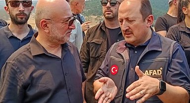 Afyonkarahisar'da Sarıcaova'da Yangın İncelemesi Yapıldı