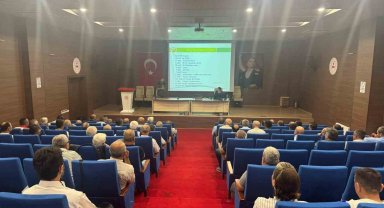 Tavşanlı'da muhtarlara ve biçerdöver sahiplerine yangınla mücadele eğitimi